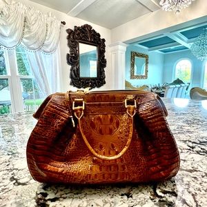 Brahmin Large Brown Satchel